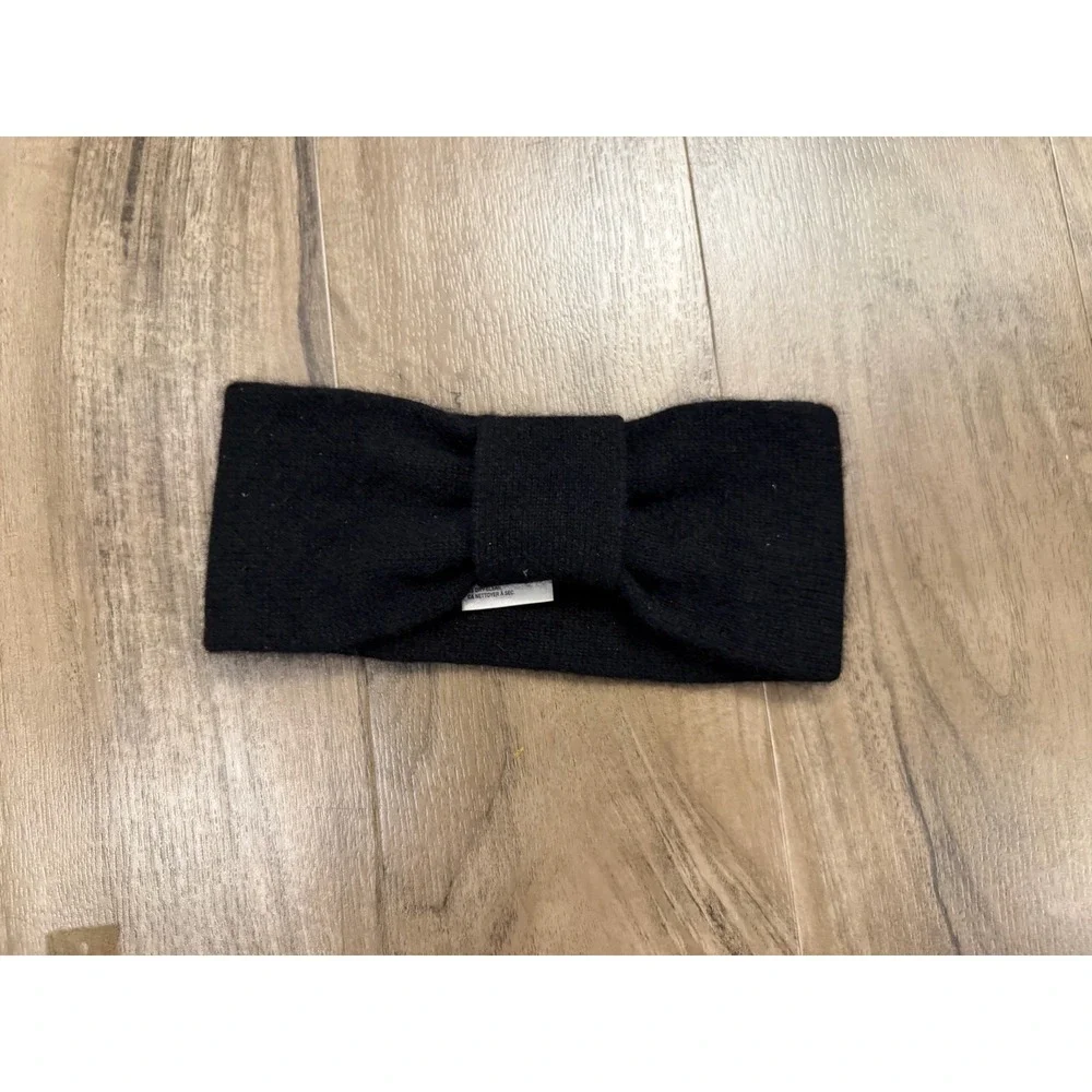 Charter Club women's black Luxury 100% Cashmere Headband/Earwarmer One size OS
